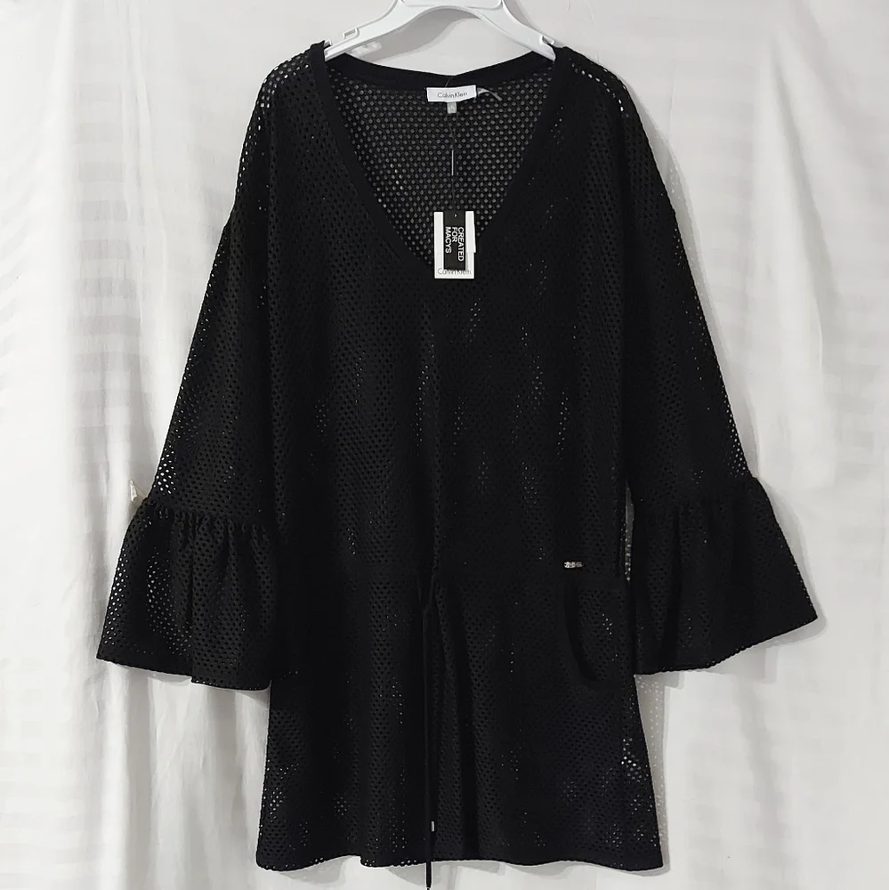 Calvin klein coverups size Large/XLarge Long sleeves color black - Picture 11 of 16